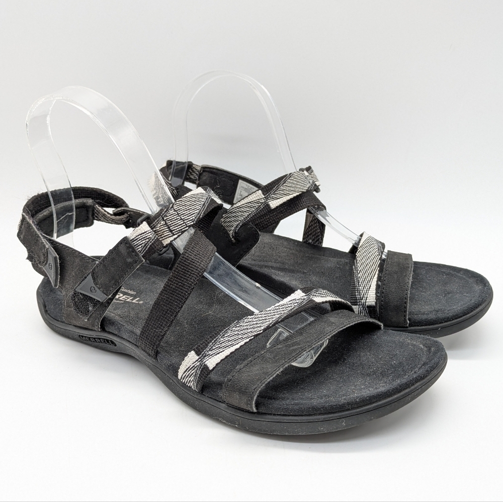 Merrell District Mendi Backstrap Black White Sandal 8